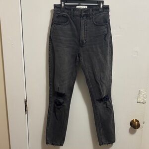 Abercrombie & Fitch Distressed Black Jeans